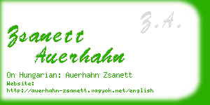 zsanett auerhahn business card